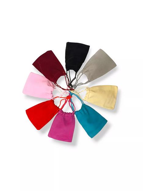 Мешочки бархатные бордовые 7х9 см, 50 шт ОПТ фото 2