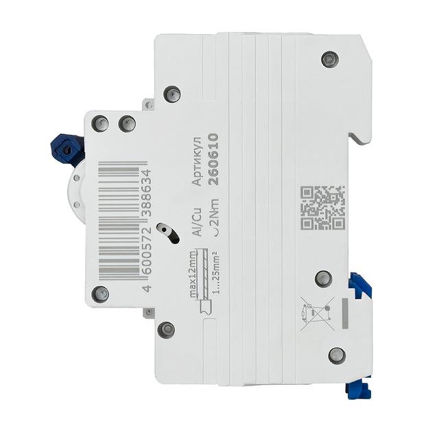 Выключатель автоматический модульный 2п C 63А 6кА OptiDin BM63-2C63-УХЛ3 КЭАЗ 260610 фото 3
