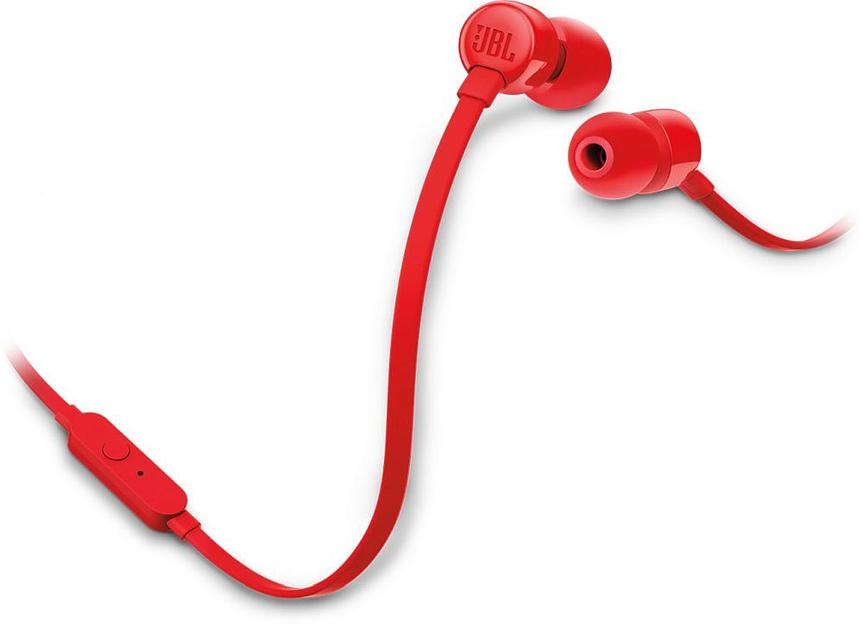 Гарнитура вкладыши JBL Т110 1.2м красный проводные в ушной раковине (JBLT110RED) фото 3