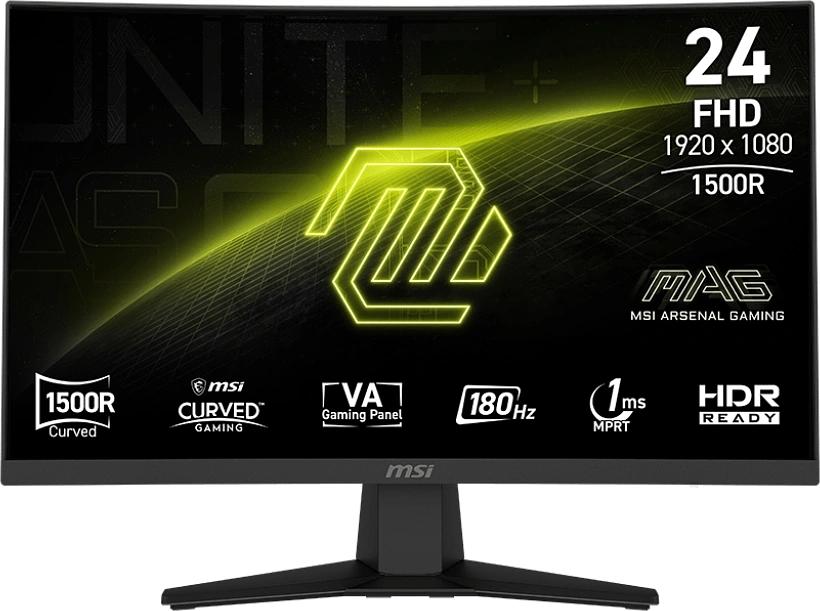 Монитор MSI 23.6" Mag MAG 244C черный VA LED 16:9 HDMI матовая 3000:1 250cd 178гр/178гр 1920x1080 180Hz DP FHD USB 3.5кг фото 1