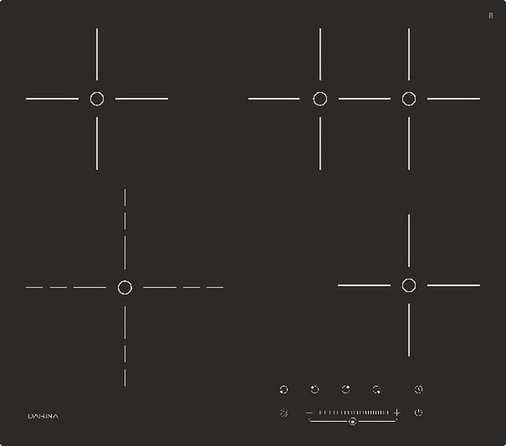 Варочная поверхность Darina PL E329 B черный фото 2