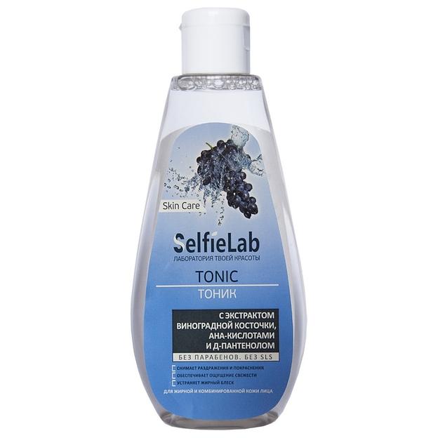 Selfielab тоник с экстрактомактом виноградной косточки, ана-кислотами и д-пантенолом 200мл фото 1