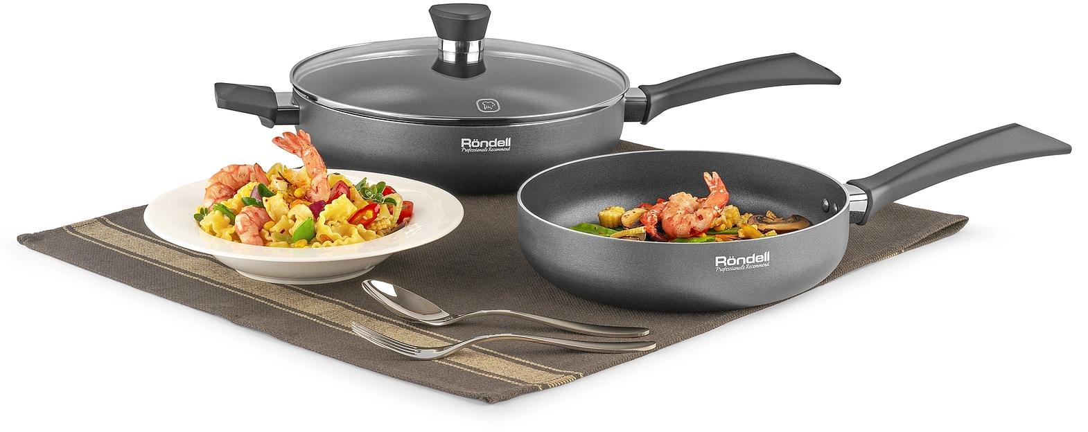 Сковорода Rondell Strike RDA-1356 круглая 28см покрытие: Xylan Plus ручка несъемная (без крышки) серый фото 7