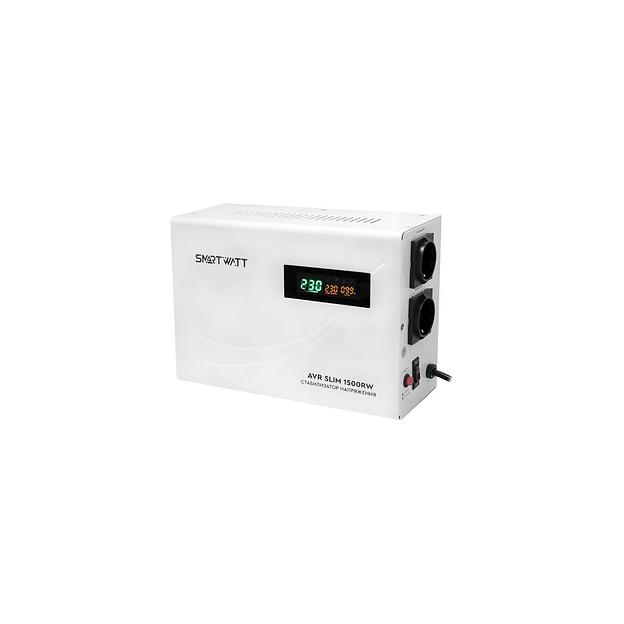 Стабилизатор напряжения SMARTWATT AVR Slim 1500RW белый [4512020310003] фото 1