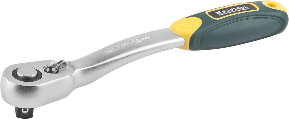 KRAFTOOL 1/2″, 72 зубца, изогнутая трещотка для торцовых головок, Pro (27795-1/2) фото 1