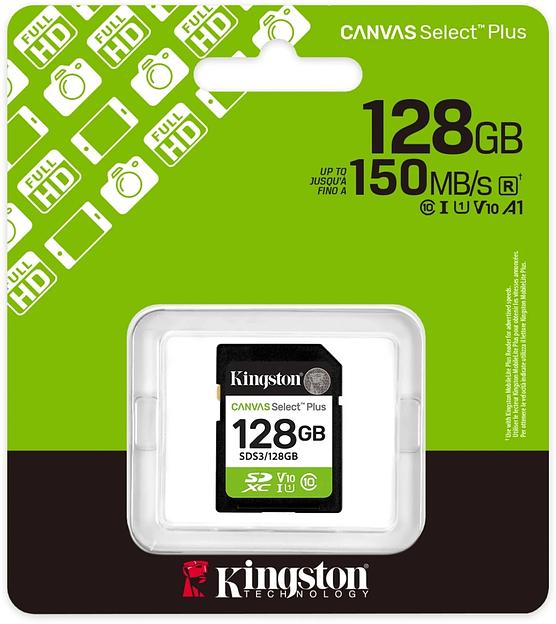 Флеш карта SDXC 128GB Kingston SDS3/128GB Canvas Select Plus w/o adapter фото 3