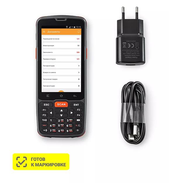 Терминал сбора данных Атол Smart.Slim полный (4", Android 7.0, MTK MT6580, 2Gb/16Gb, 2D E3, Wi-Fi, BT, NFC, 3G, GPS, Camera, БП, IP65, 4000 mАh) фото 2