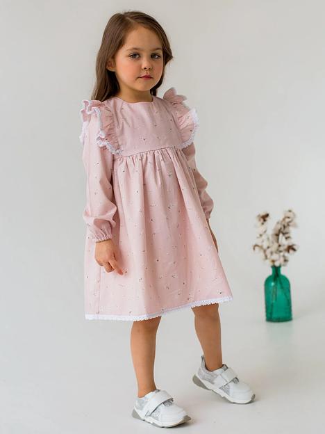 Платье MINI DI «Кристи» ландыши на розовом, арт.120/480 ОПТ фото 2