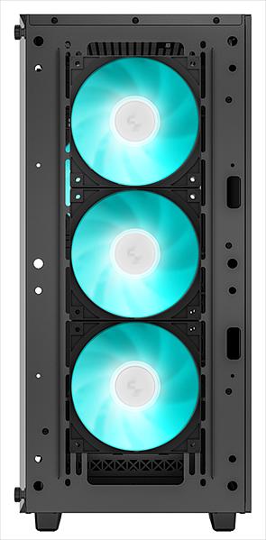Корпус Deepcool CC560 V2 без БП, боковое окно (закаленное стекло), 3x120мм LED вентилятор спереди и 1x120мм LED вентилятор сзади, черный, ATX (CC560 V2) фото 2