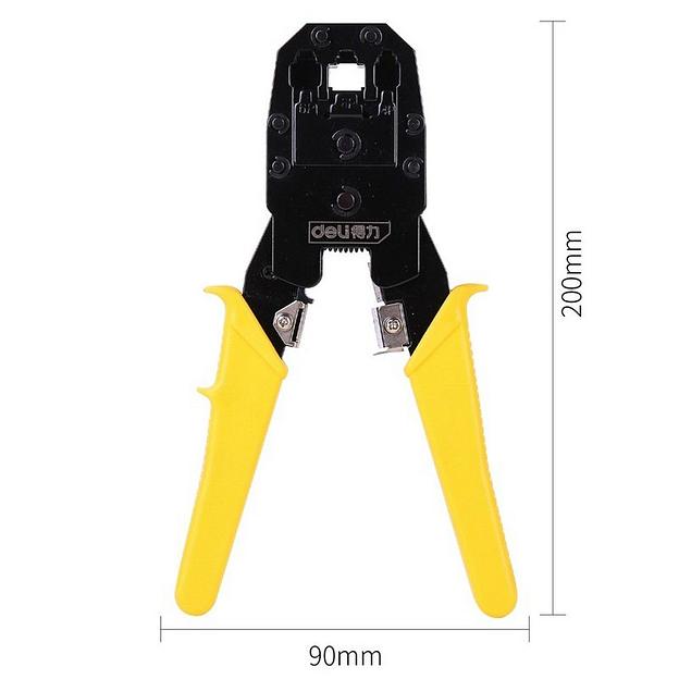 OEM Обжимные клещи Deli DL2468 8P(RJ-45), 6P(RJ-14 и RJ-12), 4P(RJ-9) 200мм, в комплекте инструмент для снятия изоляции и набор коннектеров oem фото 3