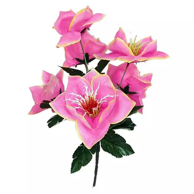 Букет лотоса на 6 голов 32см 392-546 фото 4