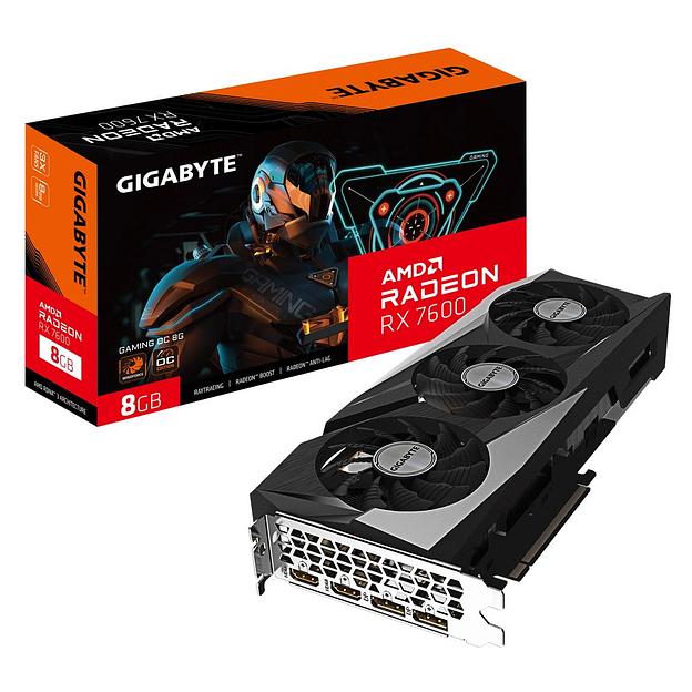 Видеокарта Gigabyte Gaming AMD RX 7600 8192 18000 128 RTL [GV-R76GAMING OC-8GD] фото 1