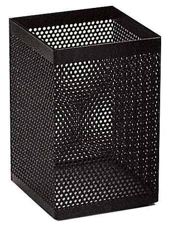 Подставка Deli E908 для пишущих принадлежностей черный металл сетка фото 1