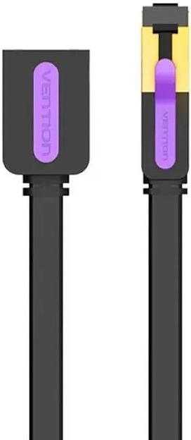 Патч-корд удлинитель Vention прямой SSTP cat.7, RJ45 - 2м. Черный плоский Vention ICBBH фото 2