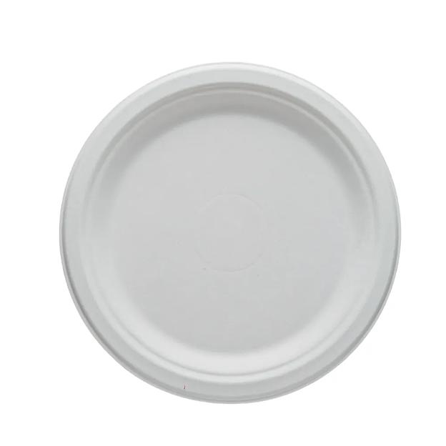 Тарелка круглая одноразовая ЭкоПак из древесной целлюлозы (биоразлагаемая) 210 мм для холодных и горячих блюд, белый 25 шт фото 4