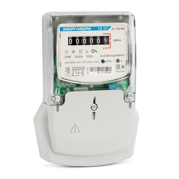 Счетчик электроэнергии однофазный CE101-S6 фото 3