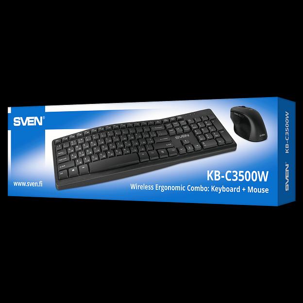 Беспроводной набор клавиатура+мышь SVEN KB-C3500W (2,4 GHz, 106 кл, 800-1600DPI) Sven SV-021108 фото 10