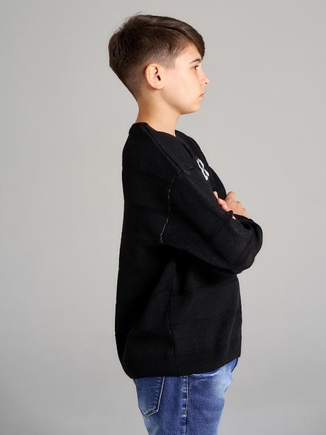 Джемпер «Стоп 2» чёрный, для мальчиков ОПТ фото 3