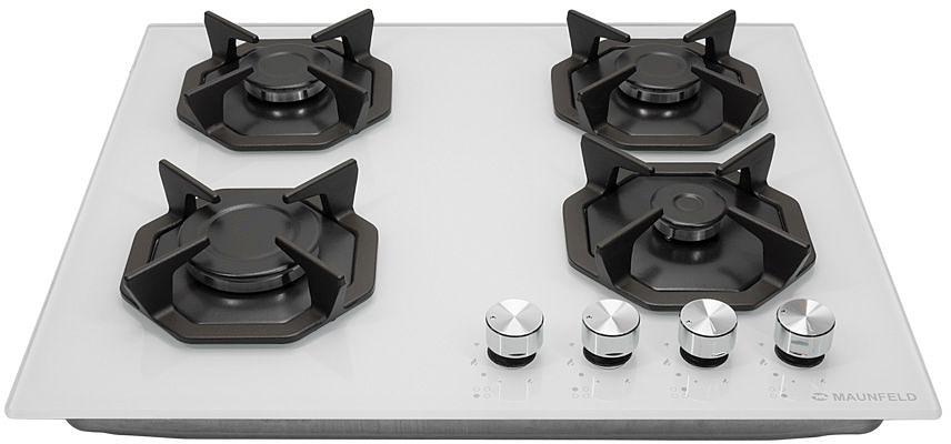 Газовая варочная поверхность Maunfeld EGHG.64.2CW/G белый фото 3