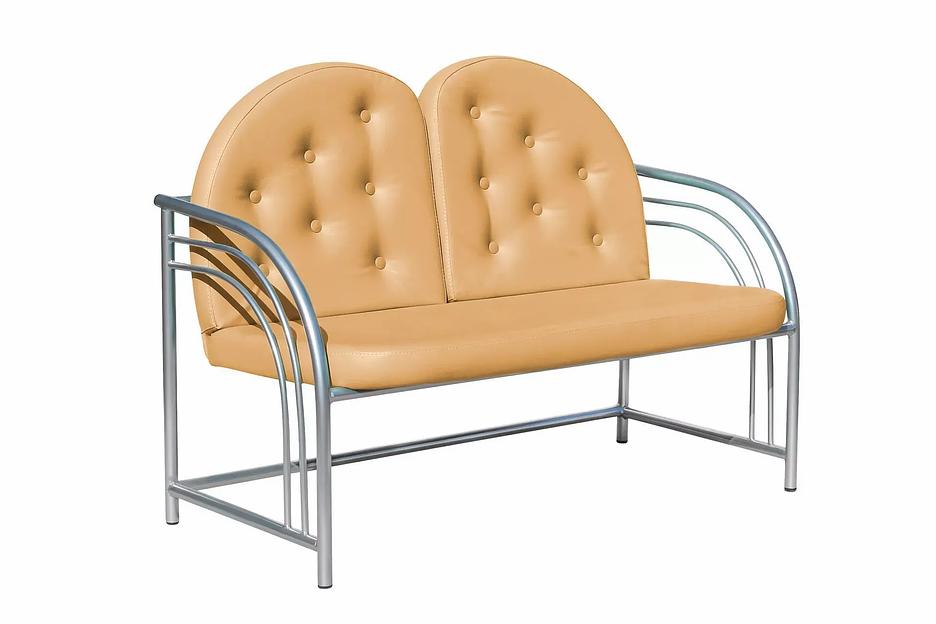 Диван для зоны ожидания, экокожа, 630х1140/1650х890 мм фото 1