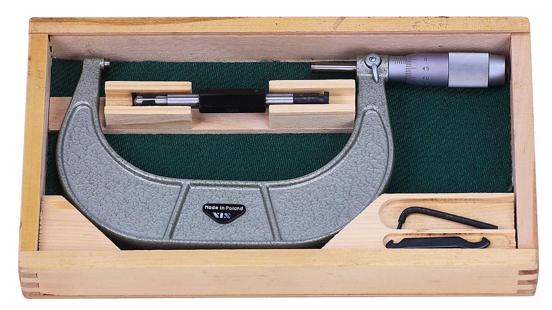 Микрометр гладкий МК- 100 0,01 (Польша) VIS с поверкой фото 3