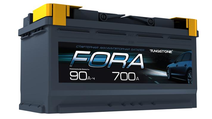 Аккумулятор FORA 90 А/Ч, обратной полярности, конус ОПТ фото 2
