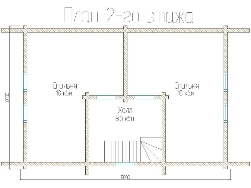 Проект дома ДБ-87-5 8,8x6 фото 7