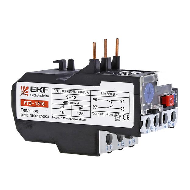 Реле тепл. РТЭ 1306 1-1.6А EKF rel-1306-1-1.6 фото 2