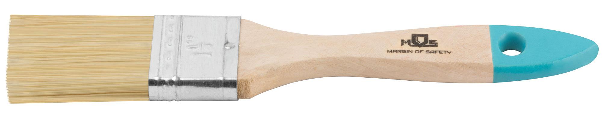 Кисть флейцевая, натур. cветлая щетина, деревянная ручка 1.5'' (38 мм) фото 4