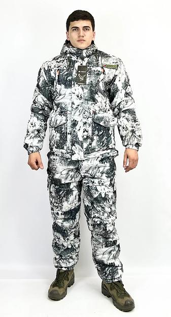 Костюм камуфляжный зимний, снежный, ткань «Алова», опт фото 1