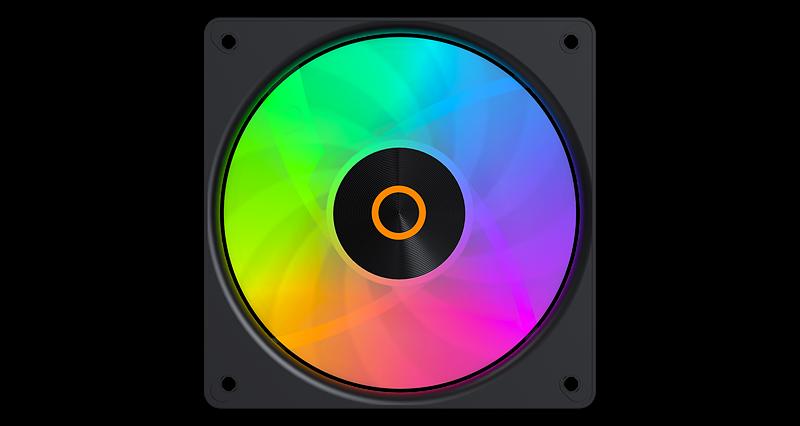 Вентилятор для корпуса Ocypus Gamma F12 Elite BK ARGB, 120x120x25mm, 4-PIN PWM, 600-1800 RPM, 26 DBA MAX, HYDRO BEARING фото 2