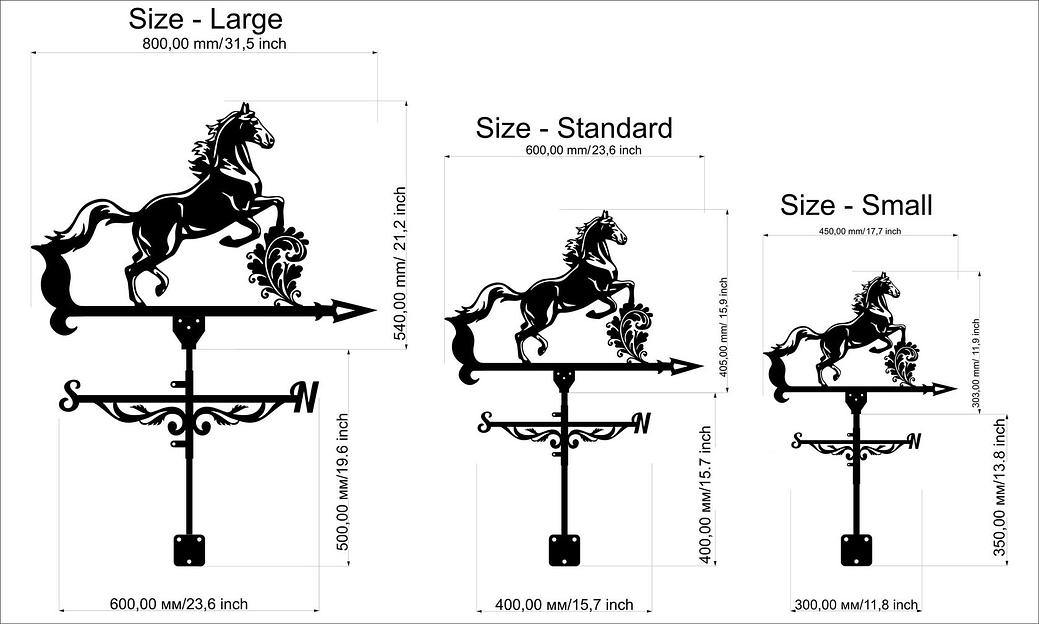 Флюгер «Конь» ОПТ фото 5