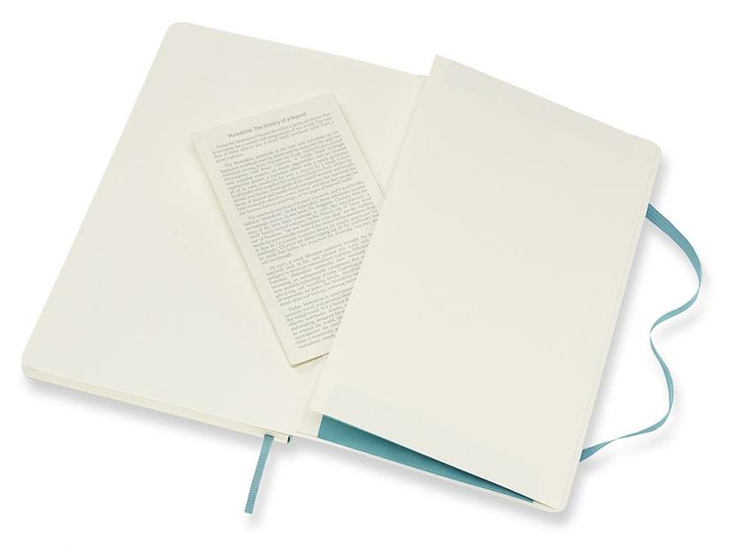 Блокнот Moleskine CLASSIC SOFT QP618B35 Large 130х210мм 192стр. нелинованный мягкая обложка голубой фото 5