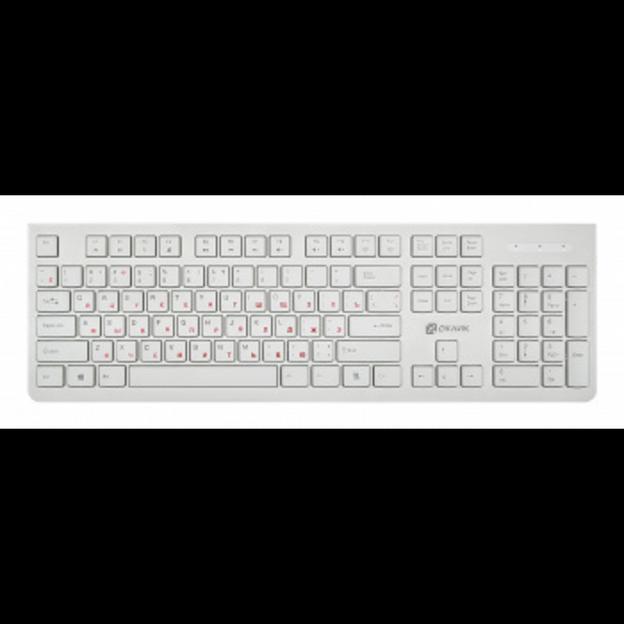 Клавиатура Oklick 505M белый USB slim {1196547} фото 1