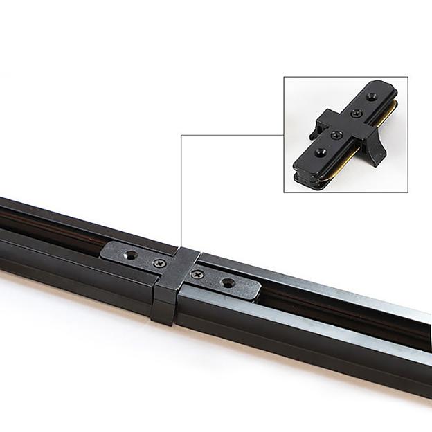 Коннектор прямой черный для шинопровода фото 3