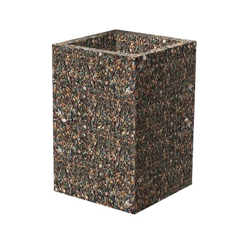 Вазон «Куба» из композитного камня ОПТ фото 1