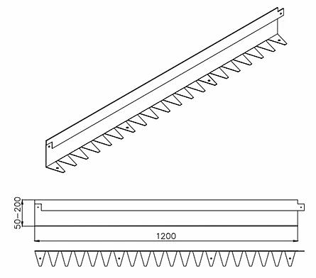 Металлический бордюр 1200х150х70х1,5 мм фото 4