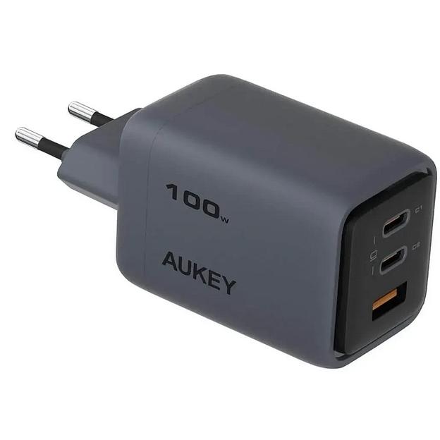 Сетевое зарядное устройство Aukey Comet Mix 100W Gray фото 1