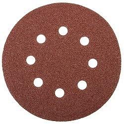 Круг шлифовальный универсальный STAYER "MASTER" из абразивной бумаги на велкро основе, 8 отверстий, Р60, 125мм, 5шт [35452-125-060] фото 1