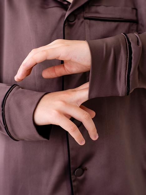 Пижама детская из шелка с брюками и рубашкой на пуговицах «Шейн», Опт фото 3