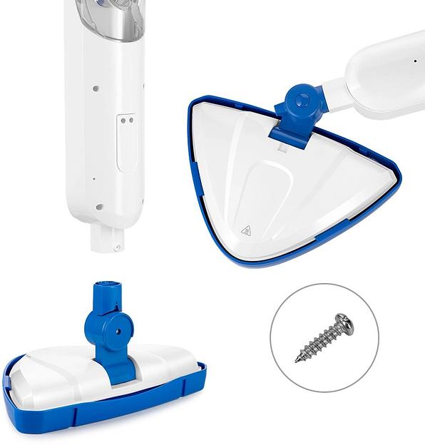 Швабра паровая Kitfort КТ-1048-3 1300Вт белый/синий фото 3