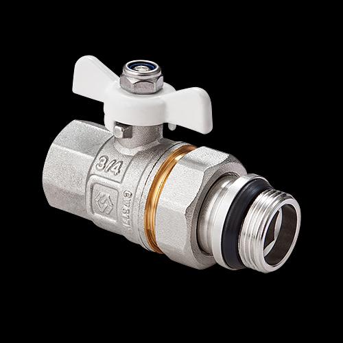 Кран шаровой со сгоном 1/2' ВН ручка бабочка фото 1