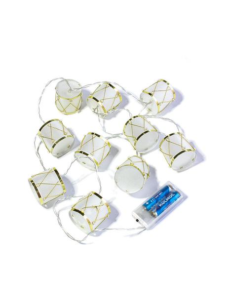 Гирлянда-Барабаны пластик 5х4cм 10LED фото 1