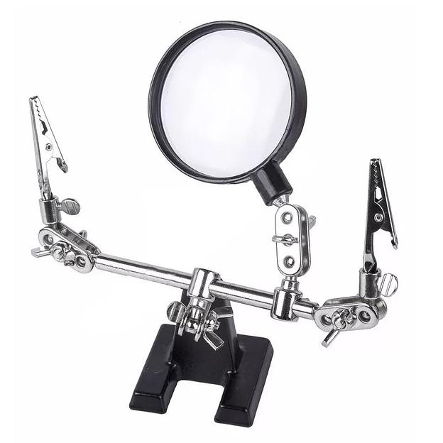 REXANT (12-0251-4) Держатель "третья рука" с лупой х2.5 фото 1