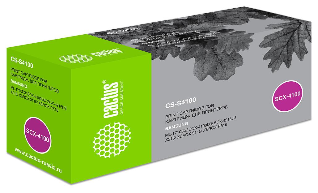 Картридж лазерный Cactus CS-S4100 SCX-4100D3 черный (3000стр.) для Samsung SCX-4100 фото 2