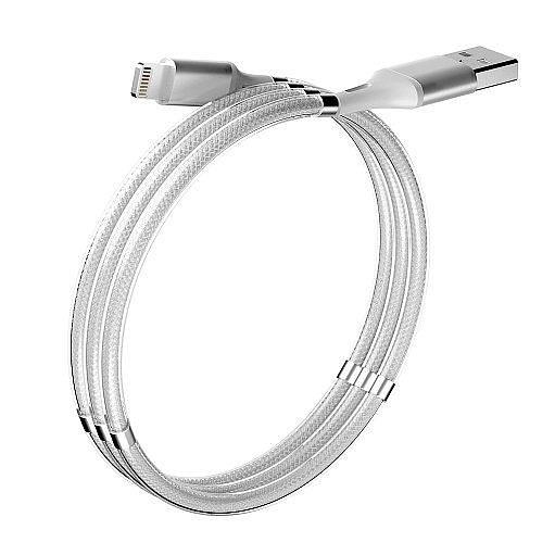 Кабель Olmio Magnet Lightning белый фото 1