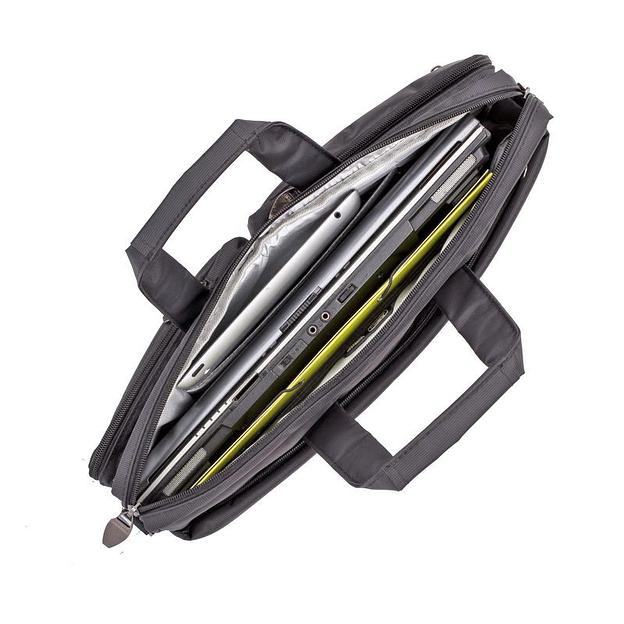 Сумка для ноутбука 16" Riva 8530 черный полиэстер (8530 BLACK) фото 3