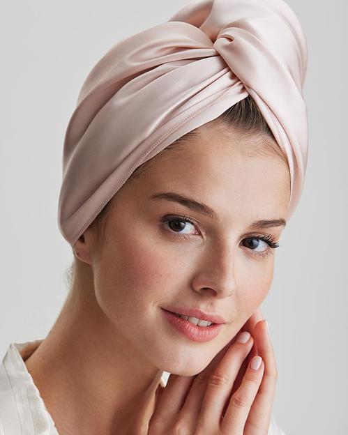 Шёлковое полотенце для волос «Sunset Pink» 45х90 см ОПТ фото 5