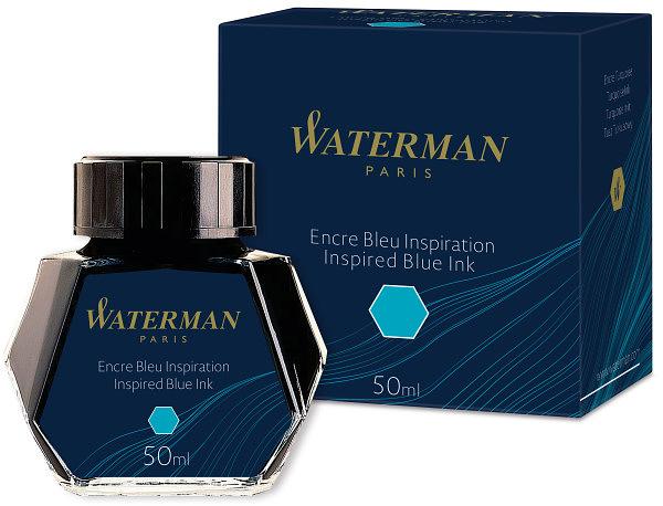 Флакон с чернилами Waterman (CWS0110810) голубые чернила 50мл для ручек перьевых фото 1