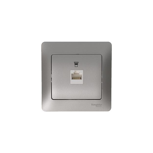 Systeme electric GSL001281K GLOSSA РОЗЕТКА компьютерная RJ45 кат.5E, механизм, ПЛАТИНА фото 4